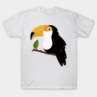 Fun tucan bird with large yellow beak sitting in a tree T-Shirt